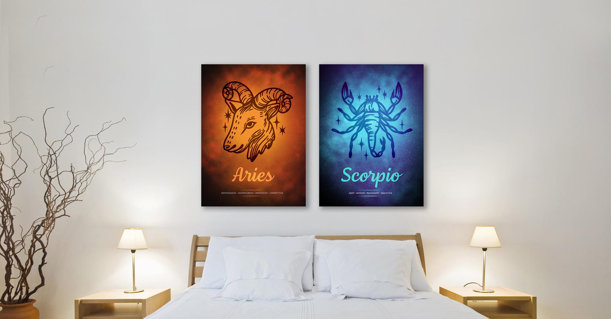 Zodiac sign Pop art