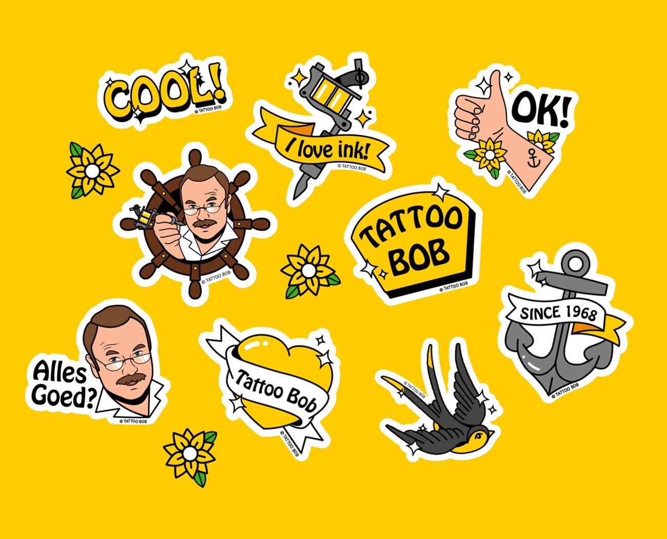 Sticker Packs | Tattoo Bob Sticker Pack