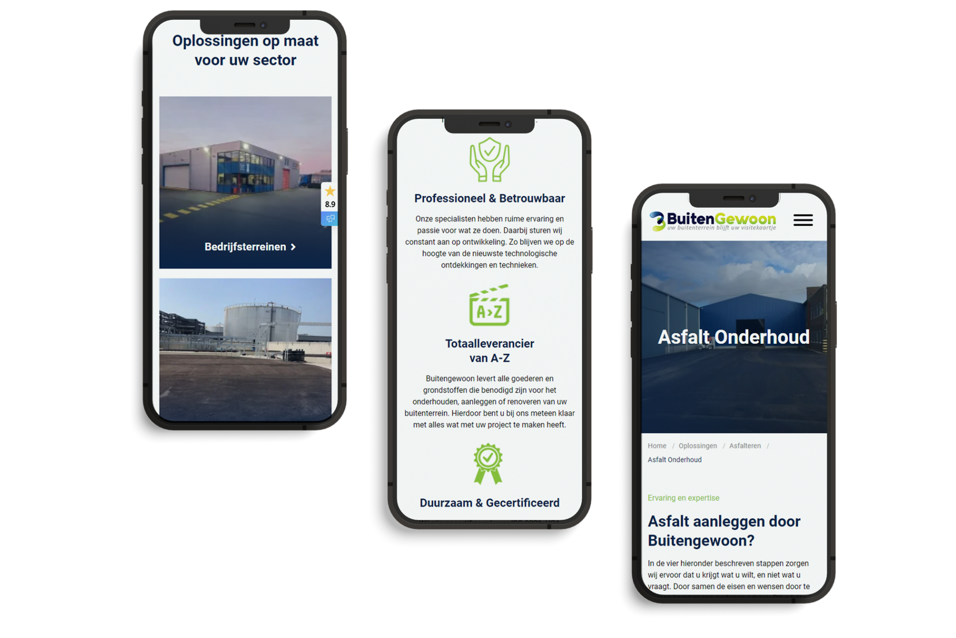 Portfolio | Buitengewoon website mobiel