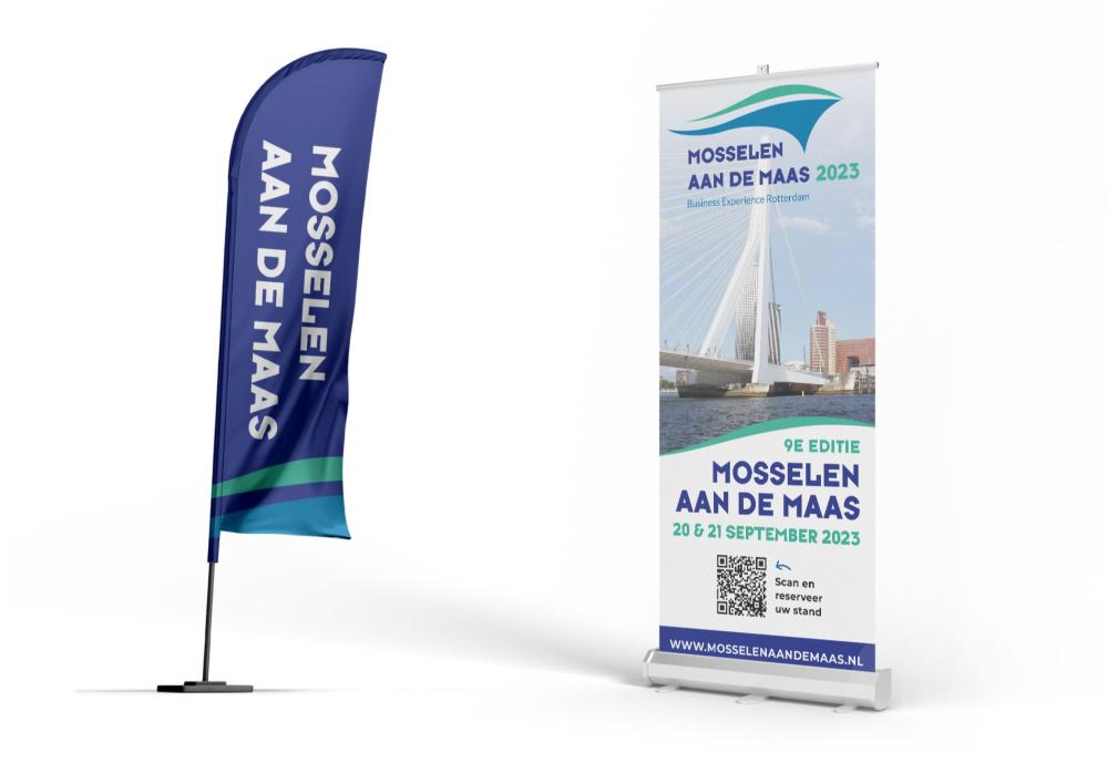 Mosselen aan de Maas | Flag and backdrop