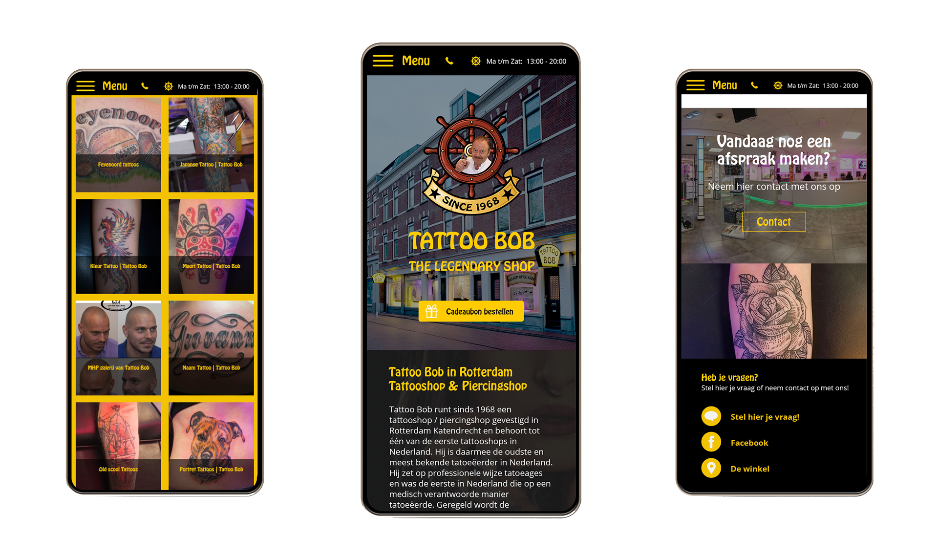 Portfolio | Tattoo Bob mobiele visuals