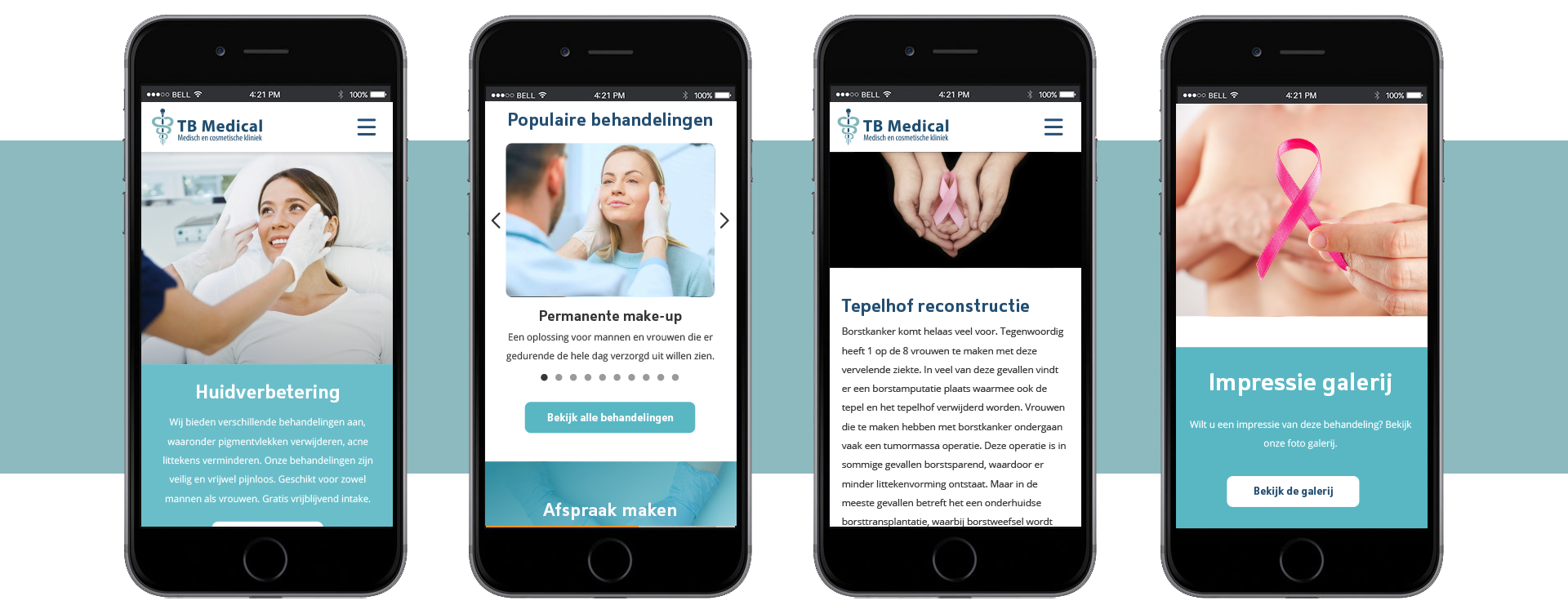 Portfolio | TB Medical Logo website mobile