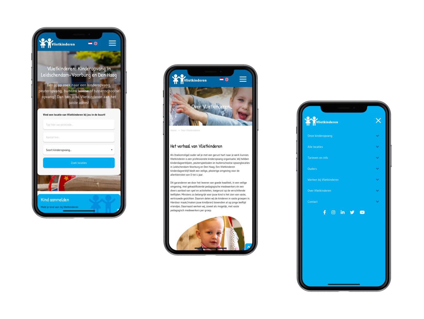 mockups van de mobile versions